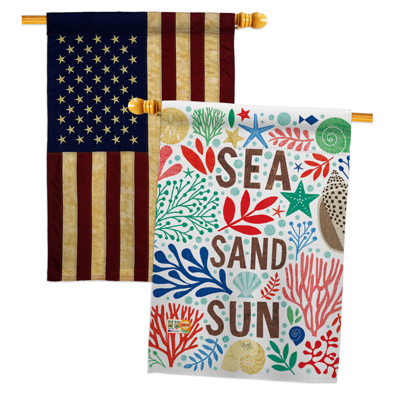 Drapeau de maison en polyester à 2 côtés 40 x 28 po
