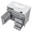 Meuble-lavabo gris 36 po avec lavabo, tablette réglable et 4 tiroirs