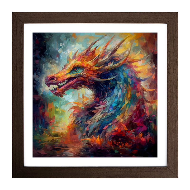 Single Picture Frame Print on Wood, Walnut