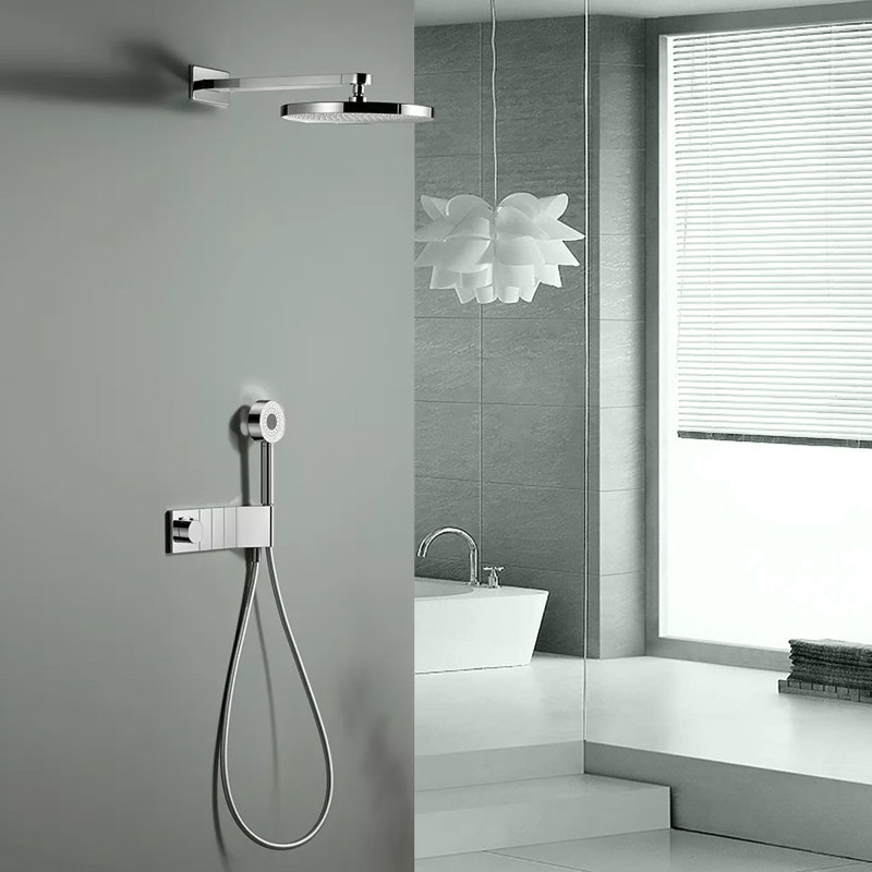 Système de douche thermostatique chromé 10,8 Rimini 6 réglages de jet