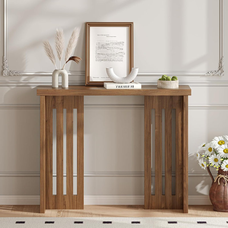 Console de 39 pouces, table d'entrée étroite, table d'appoint élégante, petit canapé d'appoint pour le couloir, le salon, l'entrée et le vestibule