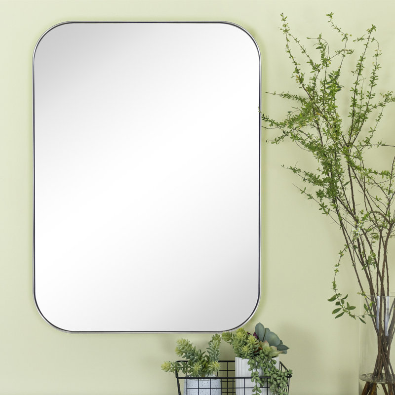 Miroir mural Josilyn, Nickel brossé, 30 po x 22 po