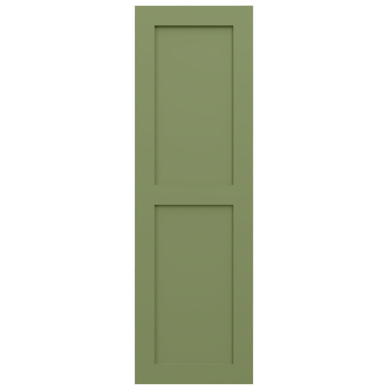Deux volets plats égaux EnduraCore Composite, L 18 po, H 44 po, Vert mousse