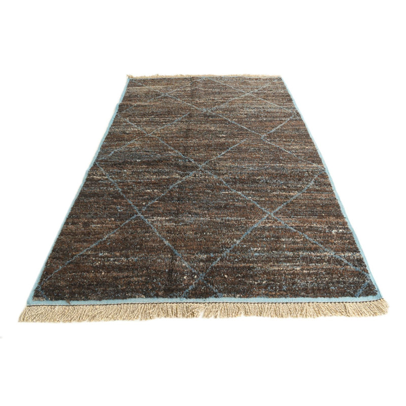 Tapis bleu et brun 6x9 Pinson