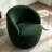 Swivel Accent Armchair Barrel Chair With Black Powder Coating Metal Ring-869425594