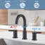 8 po Robinet pour salle de bain à poignée double avec drain escamotable en bronze huilé-130808295
