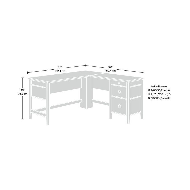 Bureau d'écriture rectangulaire l 60 po Abriannah