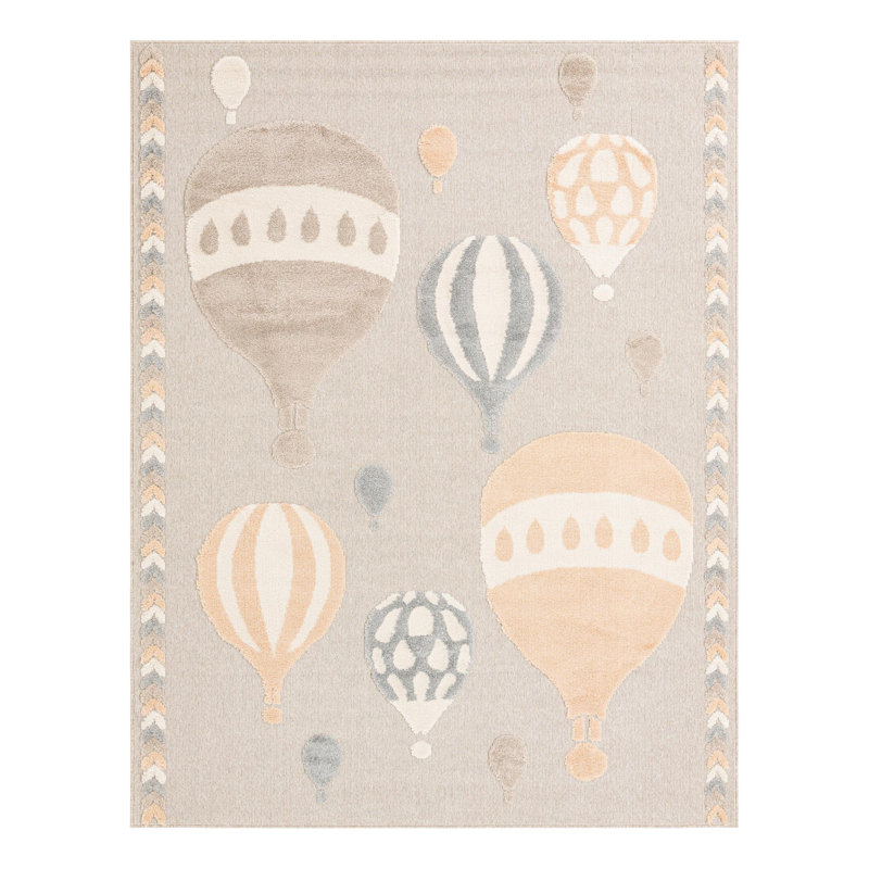 Unique Loom Balloons Whimsy Kids Rug, Rectangle 7'10" x 10'