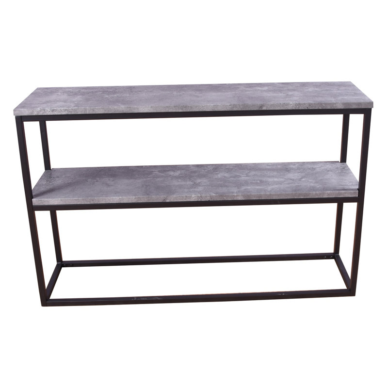 Derron Frame End Table, Concrete , Black