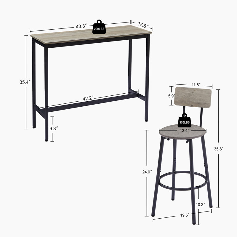 Jazire Counter Stool with Metal Frame