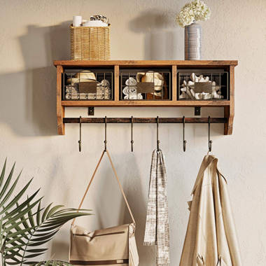 Coat Rack With Shelf: Wall Mounted With Hooks -  Canada