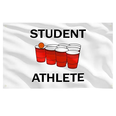 Student Athlete Pride 3x5ft Banner - Durable Canvas College Flag with Grommets for Indoor & Outdoor Display, Perfect for Dorms & Frat Walls, Athletic Decoration, Garden Houses