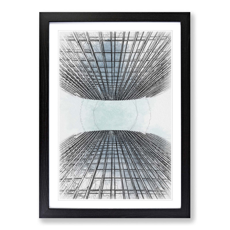 Sketching the Architecture Vol.48 - Picture Frame Drawing Print, 36cm H x 27cm W x 2cm D, Black Framed