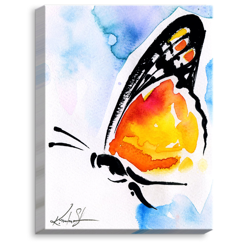 « papillon love xxx », impression, H 36 po x l 24 po x P 1,5 po, Toile tendue