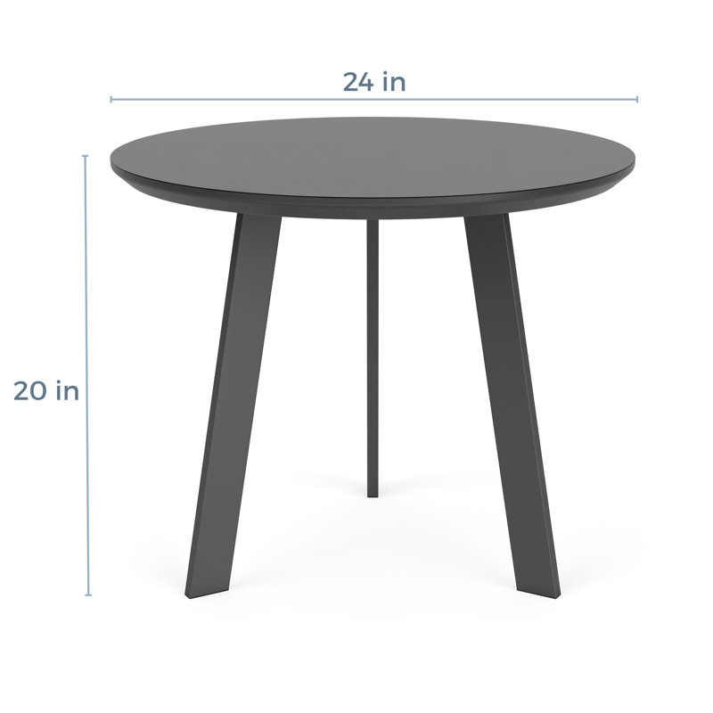 Table de bout Waterfall, Blanc nuage, Bronze