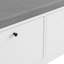 Banc de rangement pour chaussures blanc pour le vestibule, armoire à chaussures 10-15 paires avec coussin et tablettes réglables