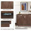 Élégante armoire en bois à 4 portes avec tablettes réglables pour un rangement polyvalent