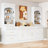 83.7Inch Kitchen With Adjustable Shelf - White Cabinet Faux Marble Counter For Organization Freestanding Tall Organized Living Space Storage-502399221