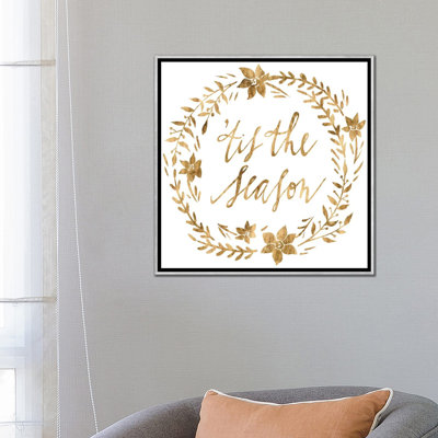 «Golden Christmas I» par Grace Popp - reproduction d'art textuel