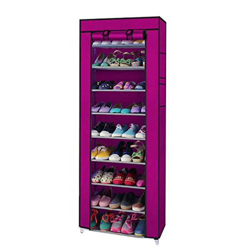 30 Pair Shoe Storage Cabinet, Rose Red