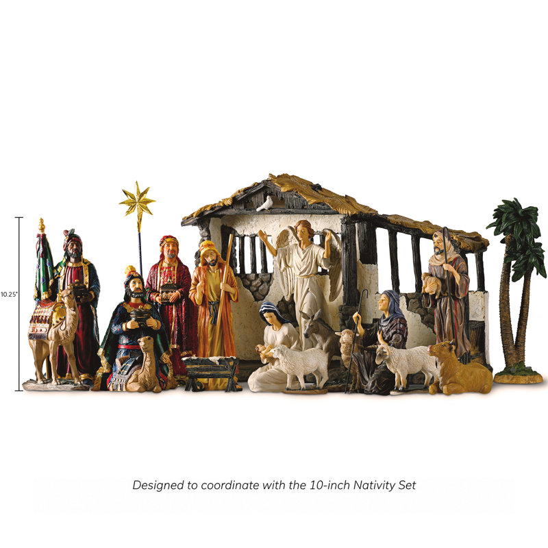 20Pc Nativité 10H-xtra animaux / palmier