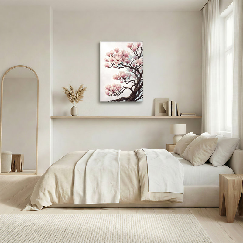 Art sur toile branches magnifiquement roses, 24"H x 16"W