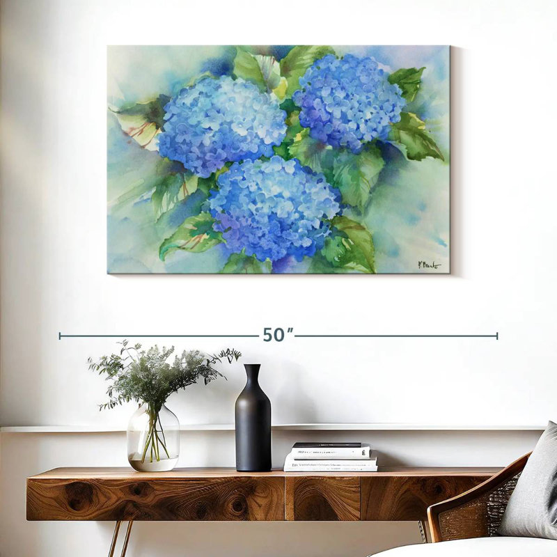 Harnek Sky Blue Hydrangeas, 26" H x 39" W