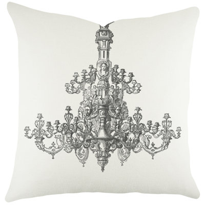 Chandelier Cotton Blend Reversible Throw Pillow