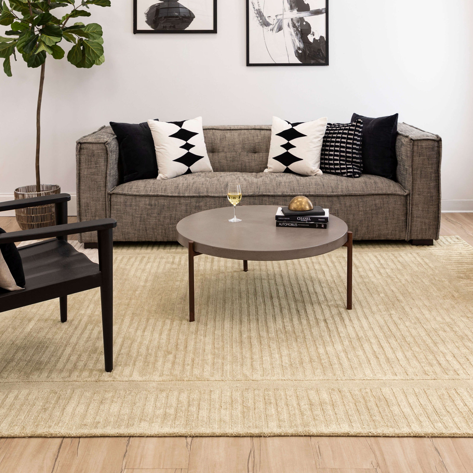 Karastan Rugs Terra Firma Cream Area Rug, Rectangle 5' x 8'
