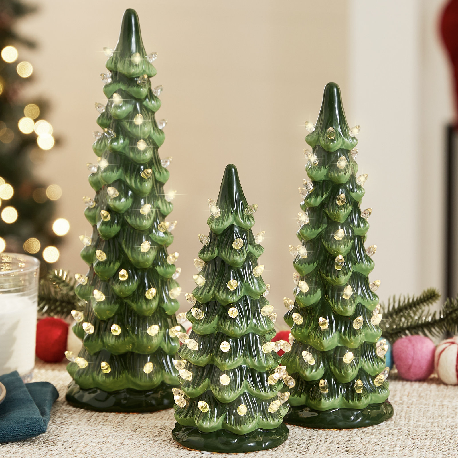 Lighted Artificial Christmas Tree, Clear/White Lights