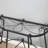 Tempered Glass Surface Console Table Coffee Table With Sturdy Construction For Living Room (Rustic Black)