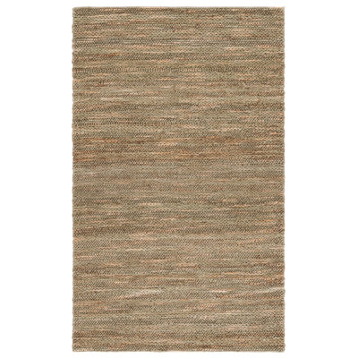 Natural Fiber Couture 101 Hand Loomed Jute/Cotton Rug in Green/Natural