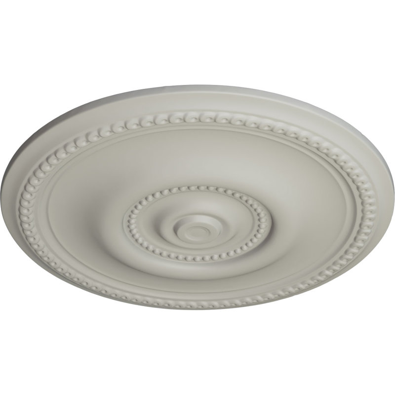 Médaillon de plafond Endurathane Raynor, DE 20 5/8 po x P 1 3/8 po (convient aux auvents jusqu'à 6 po), pot peint à la main de finition crème