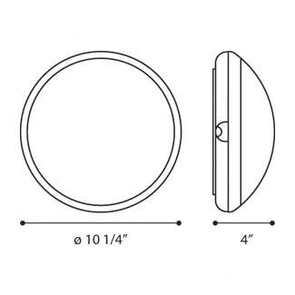 Wall Light, Black, 10.25" H x 10.25" W