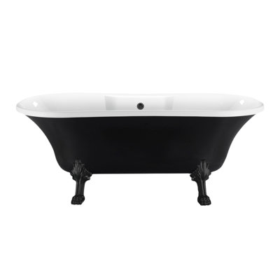 68" Streamline Clawfoot Soaking Acrylic Bathtub