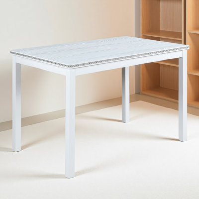 Table de salle à manger solide et moderne en bois massif, table de cuisine pour petit espace, table de salle à manger pour 4 personnes