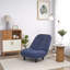 Chaise inclinable avec rembourrage doux - Bleu marine, 14 réglable, éponge haute densité, fabrication de mobilier réglable en métal