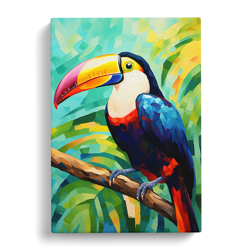 Toucan Abstract - Wrapped Canvas, 60cm H x 40cm W x 3cm D