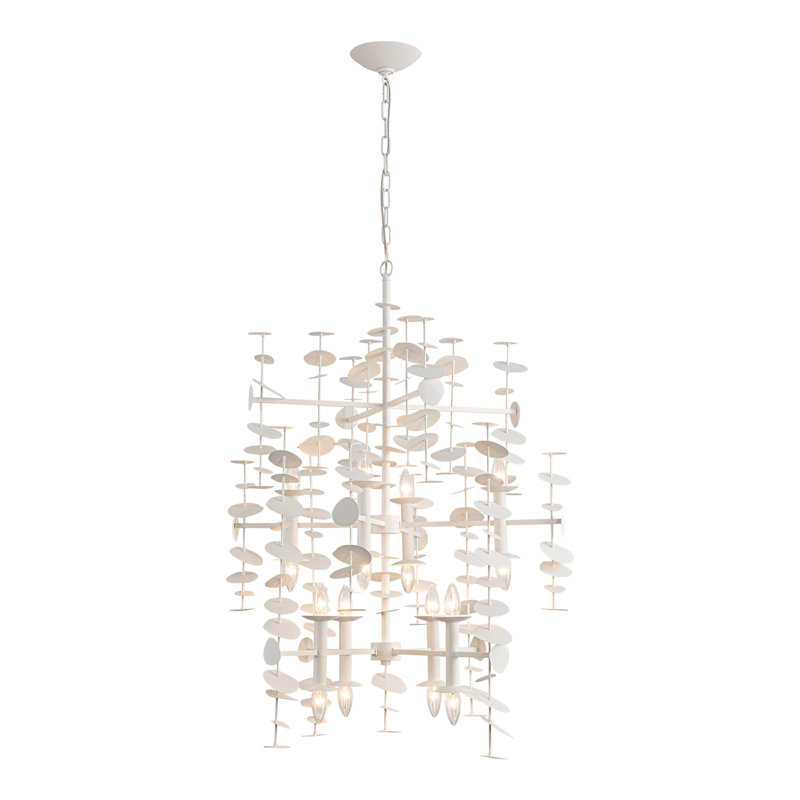 Yukari 16 - Light Modern Linear Chandelier, Matte White