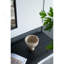Bol piédestal rond en marbre D6x6 ", crème