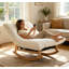 Fauteuil berçant adulte en velours côtelé-1828076626