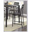 Ensemble de salle à manger de style industriel brun antique 5 pièces avec table à hauteur de comptoir et 4 chaises hautes, durable et élégant