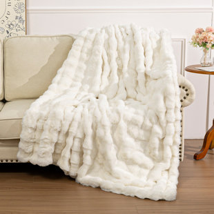 Jeté à carreaux en jacquard pour lit super doux et douillet