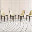 Chaises de salle à manger 4 pièces de style moderne, fabriquées en cuir de polyuréthane de haute qualité, avec coussins épais, chaise de cuisine à pieds en métal, chaise de salle à manger de restaurant-1083042370-1083042375