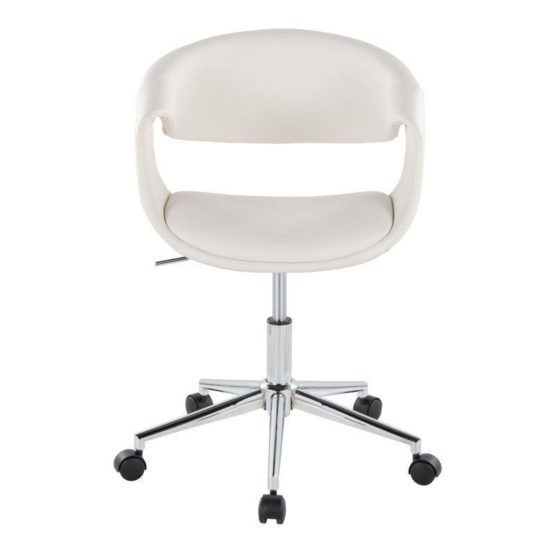 Arshad Upholstered 5-Star Task Chair, White