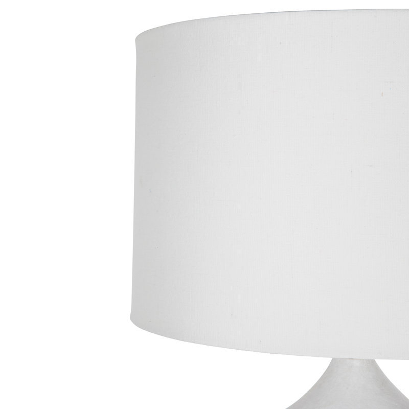 Lampe de table en résine Maddox, Blanc