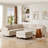 Modern Modular Sectional couch,6 Seaters Sleeper Sofa Upholstered Corduroy Free Combination Sofa-1927913374