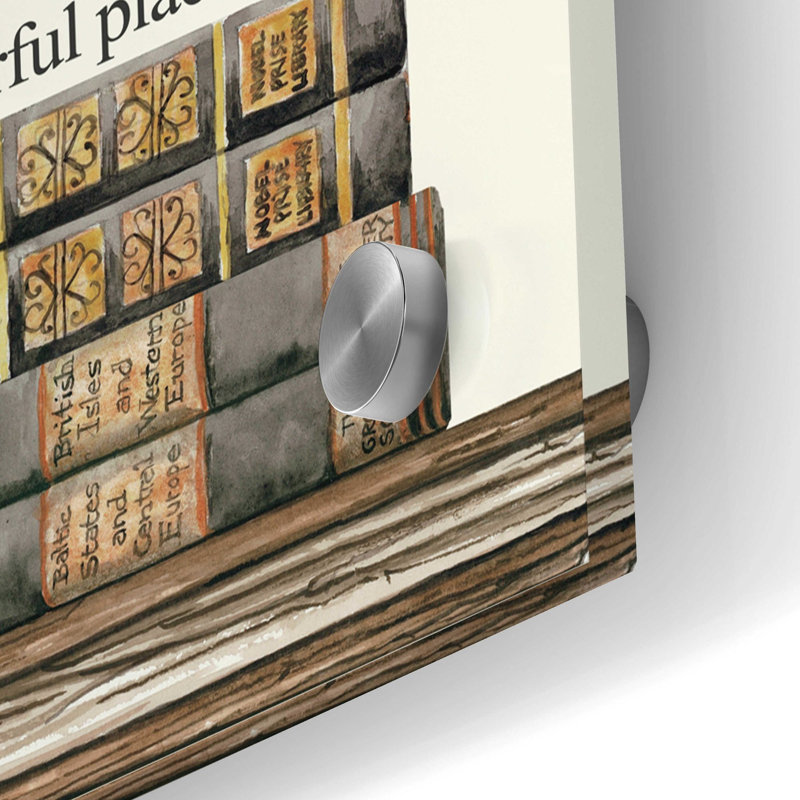 «Entre les pages d'un livre» par Cindy Jacobs, art mural en verre acrylique, H 12 po x l 36 po x P 0,2 po