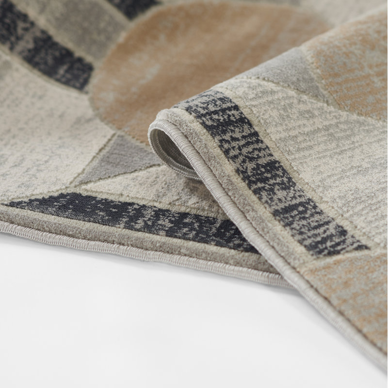 Tapis gris anthracite en polyester Solage, Tapis de couloir 2 pi 2 po x 7 pi 7 po