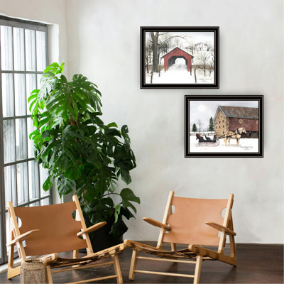 Striking Bedroom Wall Art: 2 Ride To Grandma's Black Framed Decor Stylish Living Room